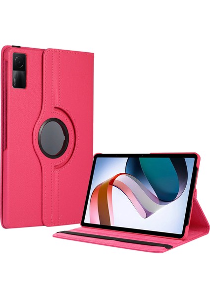 Xiaomi Redmi Pad Htstore Dönebilen Standlı Kılıf-Pembe Koyu