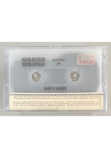 Büyük Besteler Büyük Ustalar 5 Kasetlik Set (Jelatininde Sıfır Orjinal Dönem Baskı) modelleri