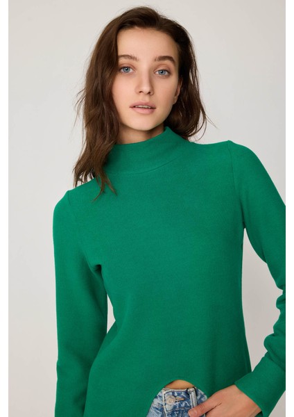 Derin Yırtmaçlı Örme Bluz fiyatları