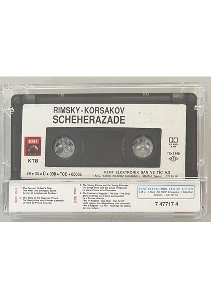 Rimsky Korsakov Scheherazade Kaset (Orjinal Dönem Baskı) fiyatları