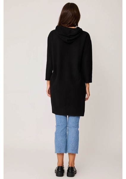 Yanı Yırtmaçlı Kapüşonlu Elbise indirimleri