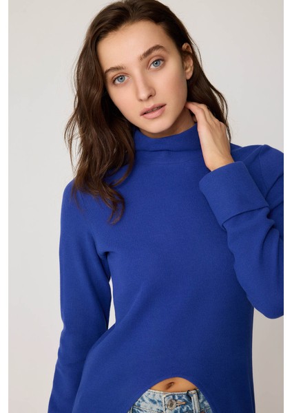 Derin Yırtmaçlı Örme Bluz fiyatları