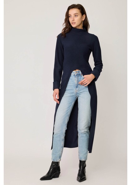 Derin Yırtmaçlı Örme Bluz modelleri