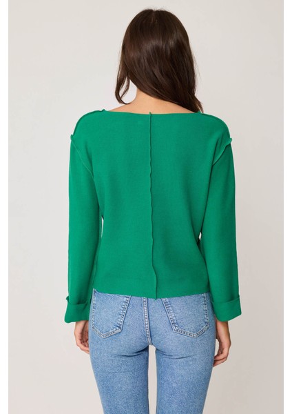 Kesik V Yaka Ters Dikiş Bluz indirimleri