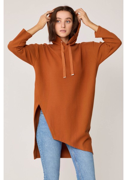 Yanı Yırtmaçlı Kapüşonlu Elbise fiyatları