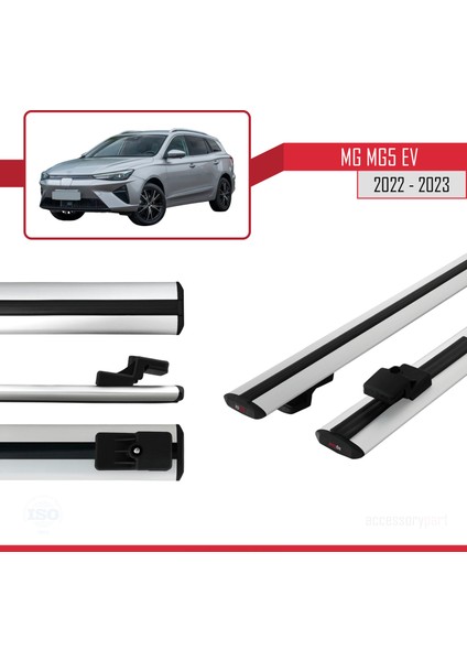 Mg Mg5 Ev 2022 ve Sonrası ile Uyumlu Basıc Model Ara Atkı Tavan Barı Gri