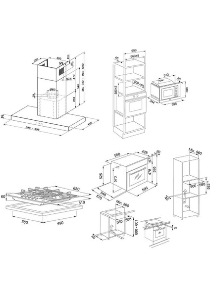 Inox 4lü Ankastre Set (Faber Stilo A60-FHNL 705XS-FSL 86 H Xs-Fsl 20 Mw Xs)