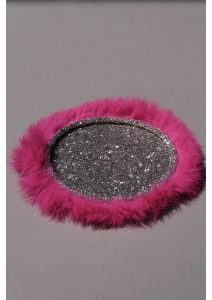 Gümüş Simli Gümüş Kordon Fuşya Tüy Kaymaz Ped fiyatları