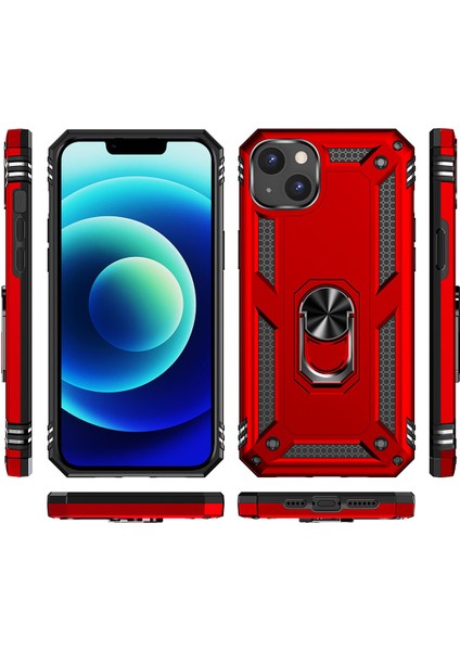 Apple iPhone 15 Kılıf Metal Yüzüklü Tank Zırh Standlı Kılıf fiyatları