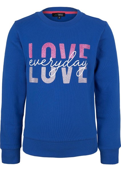 Love Baskılı Kız Çocuk Sweatshirt