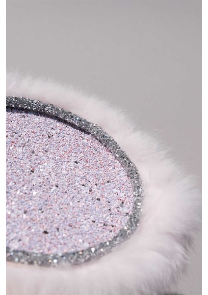 Pembe Pullu Gümüş Kordon Pudra Tüy Kaymaz Ped fiyatları