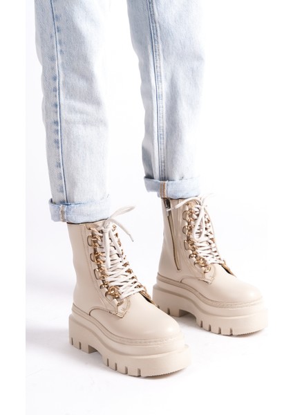 MBBRZ400-BJ Yüksek Kalın Taban Bağcıklı Kadın Kısa Bot & Postal fiyatları