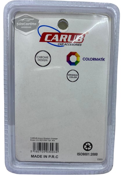 Carub Diadem Ampul Krom Amber Park Sinyal Ampulü Gündüz Farı T20 WY21/5W 12V Turuncu Işık Colormatik 2'li Takım fırsatları