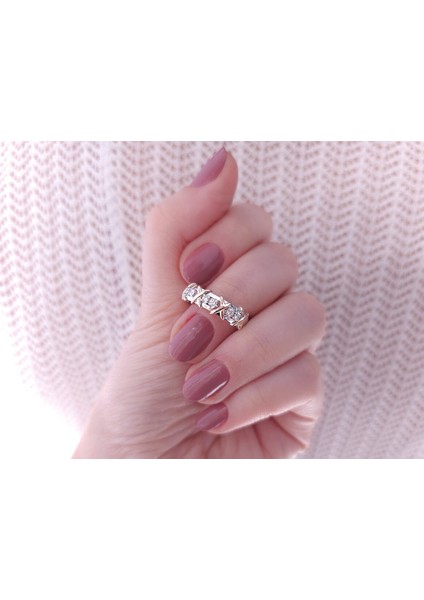 Pırlanta Taşlı Avangart Yarım Tur Yüzük 0447R0063 indirimleri