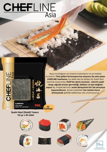 Sushi Nori (Gold) Yosun (50 Yaprak) 125 gr