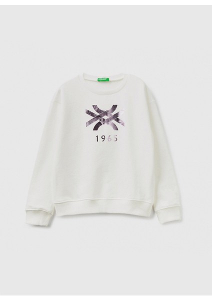 Krem Kız Çocuk Sweatshirt 3J68C10D0