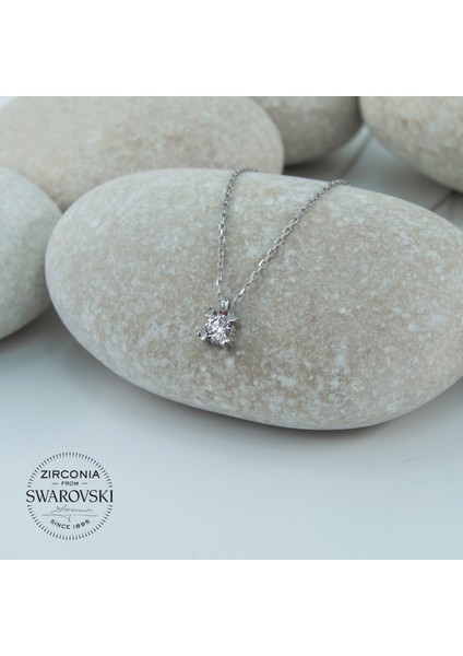 Swarovski Zirconia Dört Kalp Detaylı Kadın Kolye | 925 Ayar Gerçek Gümüş fiyatları