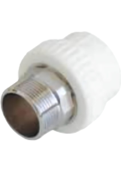Erkek Nipel Ø50x11/2'' ''PP'' Altı Köşe - beyaz
