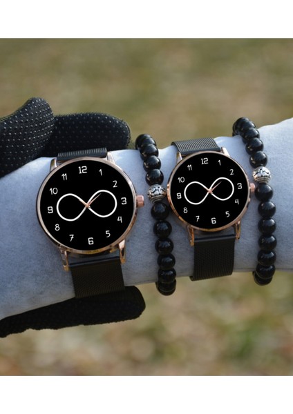 Çift Saatleri Sevgili Bay Bayan Bileklikli Sonsuzluk Işareti Sevgililer Günü Hediyesi