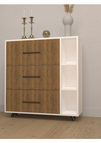 3 Kapaklı Raflı Çok Amaçlı Ayakkabılık