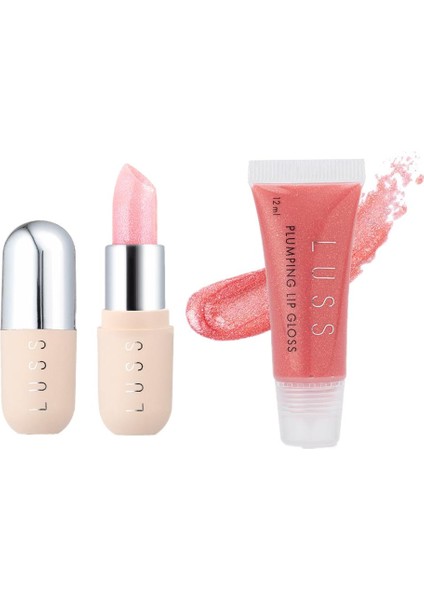 Lip Gloss No8 ve Renk Değiştiren Dudak Balm No1 2li Set