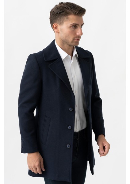 Bolzano 4019 Geniş Yaka Slim Fit Yünlü Kemerli Kaban Laci modelleri
