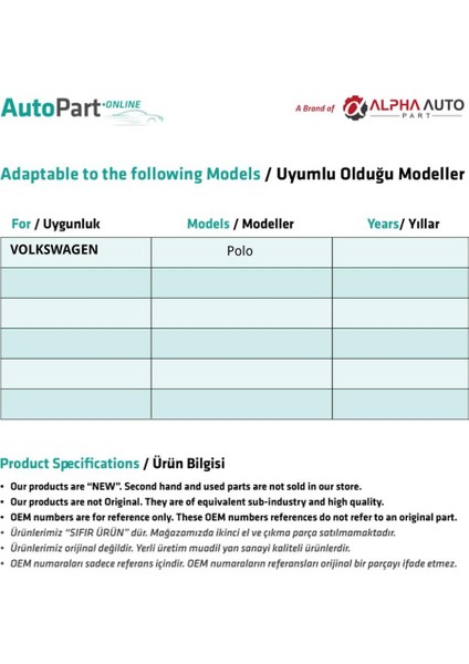 Volkswagen Polo Yeni Model Için Yan Ayna Kolu fiyatları