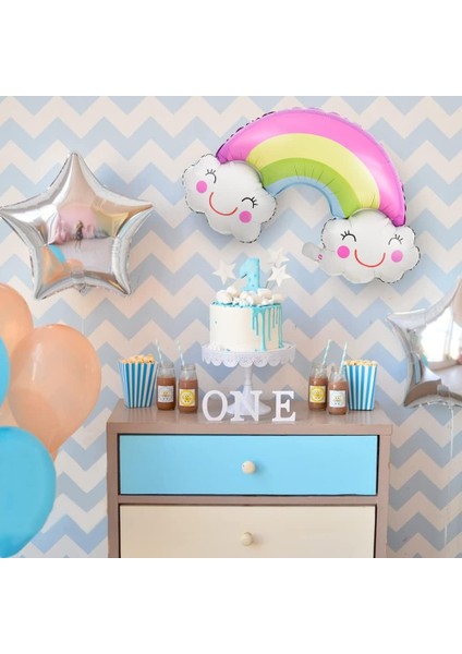 Gök Kuşağı Bulut Temalı Folyo Balon modelleri