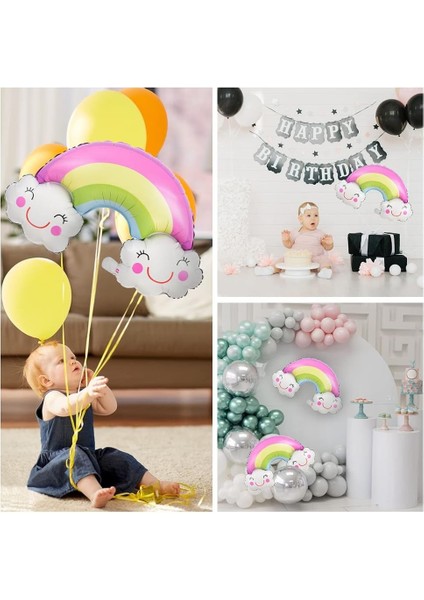 Gök Kuşağı Bulut Temalı Folyo Balon fırsatları