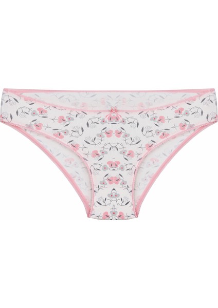 Kadın 6'lı Bikini Külot Karışık Renkli Çiçek Desenli modelleri