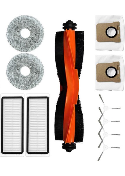 Ana Fırça+Yan Fırça+Filtre+Mop Bezi+Toz Torbası Dreame X20 PRO/X20 Pro PLUS/L20 POR/L20 Ultra Robot Elektrikli Süpürge Temizlik Kiti Için Uygundur (Yurt Dışından)