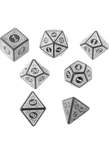 7 Pcs Çokyüzlü Rpg Zar Tahtası (Yurt Dışından)