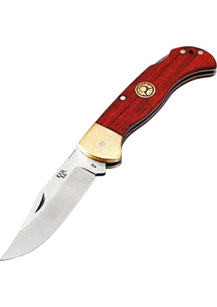 Kam Knife El Yapımı Kılıflı Sırttan Kilitli Çakı - Outokumpu 4116 Çelik - K10 4116 Paduk Kızıl Siyah