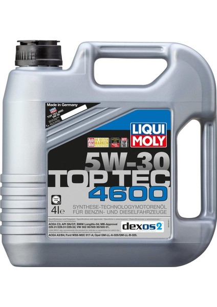 Lıquı Moly Top Tec 4600 5W30 4 Lt