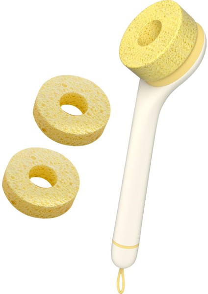 Saplı Bulaşık Fırçası Soyma Aleti Yıkama Mutfak Gadget Bulaşık Pot Tava Bru 3 Fırça Başlıkları (Yurt Dışından) fırsatları