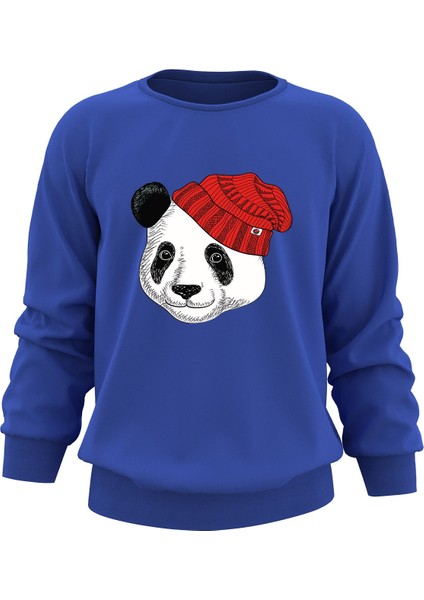 Oversize Şapkalı Panda Baskılı Çocuk Sweatshirt fırsatları