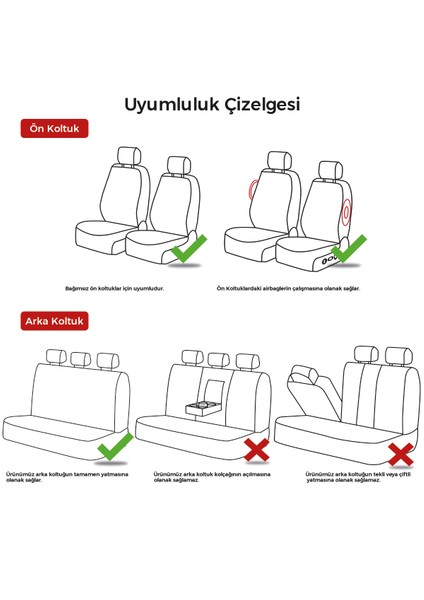 K1 - Renault Scenic ile Uyumlu Koltuk Kılıfı, Tam Takım/bordo-Siyah