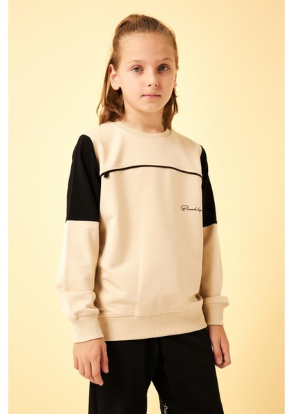 Garnili Ara Biyeli Erkek Çocuk Sweatshirt Taş indirimleri