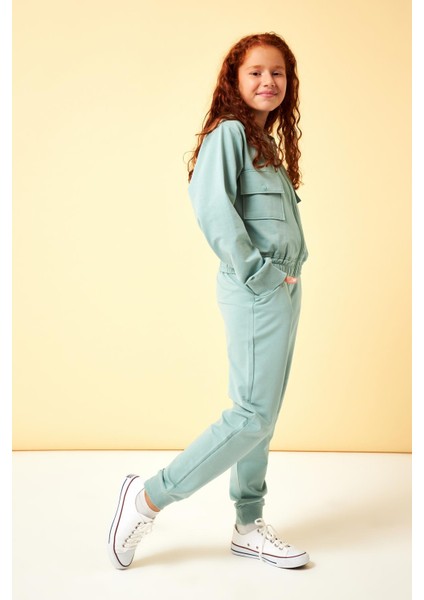 Cep Detaylı Mevsimlik Kız Çocuk Okul Takımı Çağla indirimleri