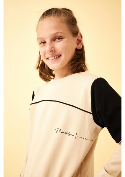 Garnili Ara Biyeli Erkek Çocuk Sweatshirt Taş fırsatları