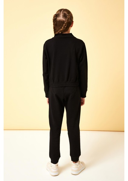 Cep Detaylı Mevsimlik Kız Çocuk Okul Takımı Siyah fırsatları