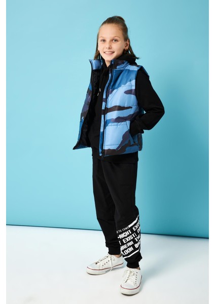 Kamuflaj Desenli Erkek Çocuk Yelek Indigo fiyatları