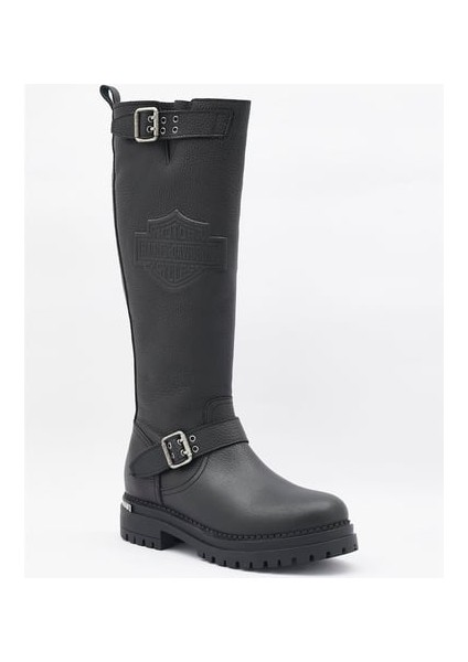 Trouble Kadın Siyah Deri Çizme indirimleri