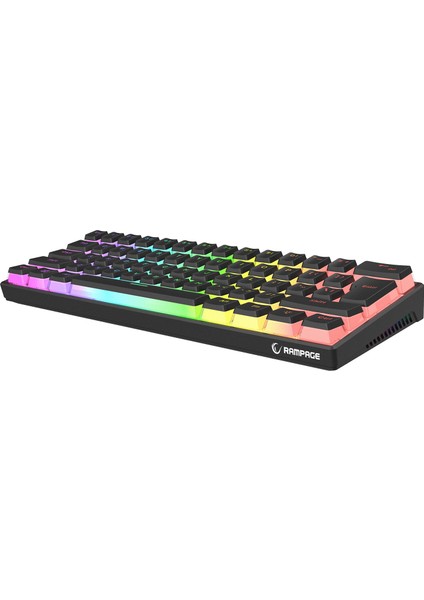 Radiant K11 Mekanik Klavye Type-C Bağlantı Siyah Rgb Puding Tuş Blue Switch Us Gaming Oyuncu Klavye