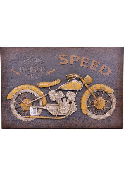 Motorsiklet Tablo Pano Vintage Dekoratif Ev Ofis Hediyelik