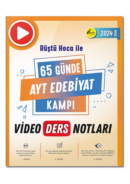 Rüştü Hoca Yayınları 65 Günde AYT Edebiyat Video Ders Notları