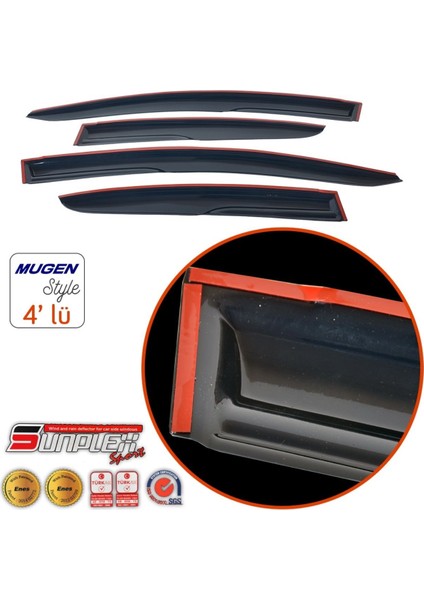 Sp-S-15-1 Fiat Tofaş 131 1987-2002 Sport Style Cam Rüzgarlığı 4 Lü