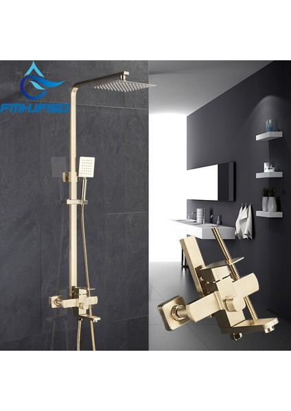 Banyo Bataryası Duş Seti Mat Gold Özel Seri Yeni Model