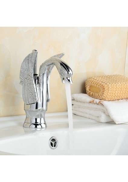 Banyo Lavabo Bataryası Kuğu Krom Yeni Model 5 Yıl Garantili