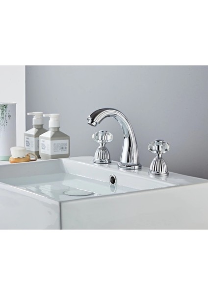 Banyo Lavabo Bataryası Ankastre Krom 3'lü Set Yeni 5 Yıl Garantili